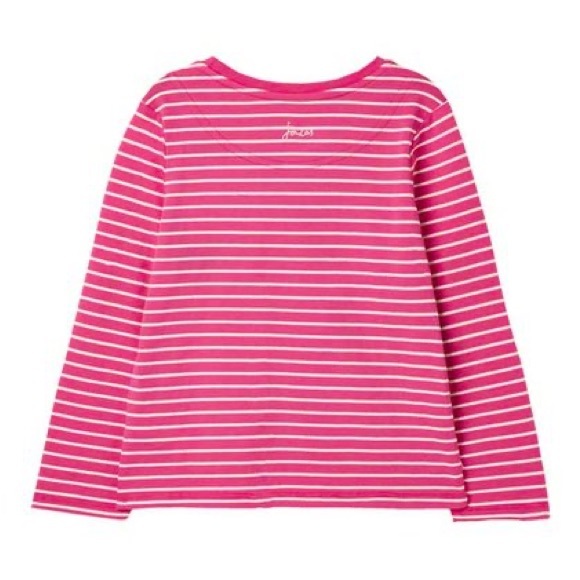 NWT Joules | Pink Stripe Zebra Ava Long-Sleeve Tee - Picture 2 of 5